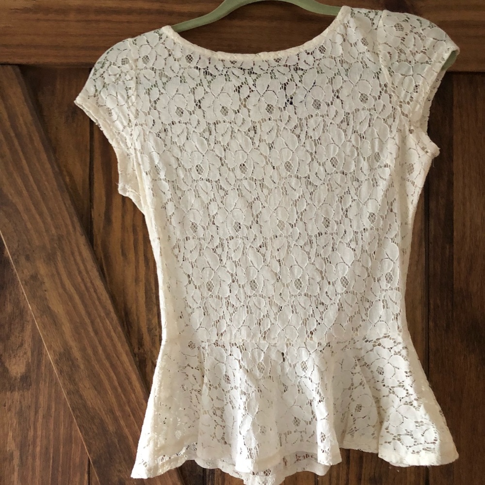 Peplum lace top